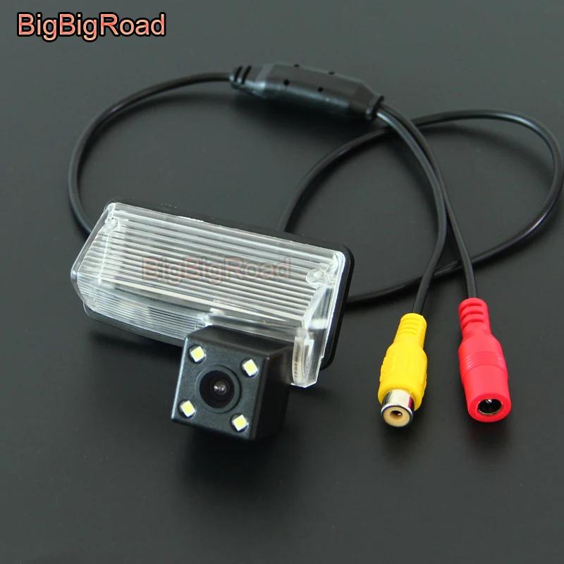 BigBigRoad For Toyota Previa Crown Wireless Camera Car Rear View Reverse Camera Installed At License Plate Light Night Vision