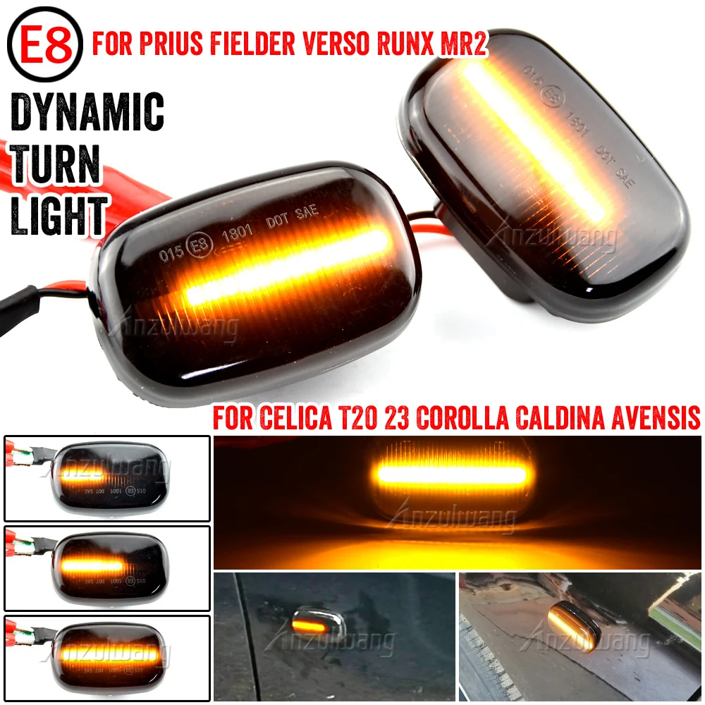 Led Dynamic Side Marker Turn Signal Light For Toyota RAV4 Camry SV4 CV4 ACV30 Corolla E10 E11 E12 ZE120 Runx Allex Vios Celica