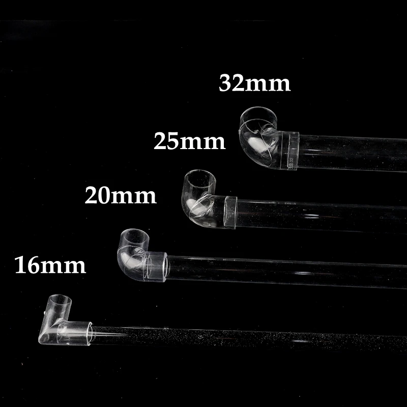 1/5pc 16/20mm/25mm průhledná akryl 90 stupňů loketní konektor voda dýmka kloubů akvárium ryba komora příslušenství zásoby