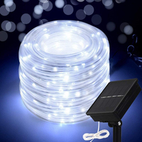 Solar Powered Led Rope Strip Lights Outdoor Waterproof 8 Modes Fairy Lights Garden Street Garland For ChristmasYard Decoration