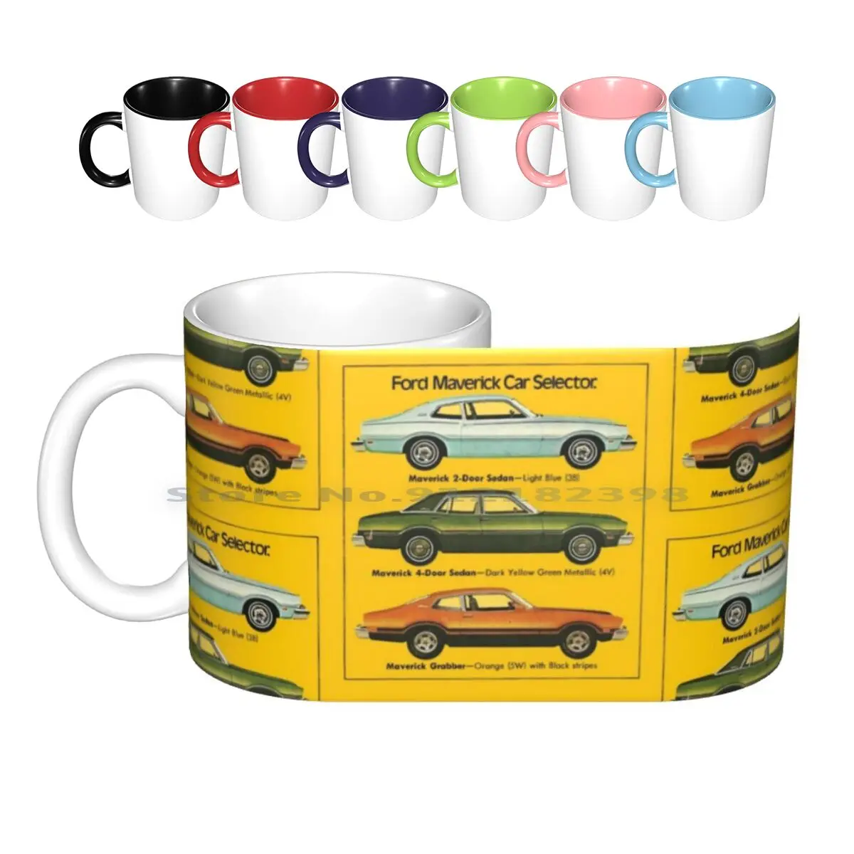 Maverick Ceramic Mugs Coffee Cups Milk Tea Mug Maverick Sedan Compact Coupe Sports Car Cars Classic Classic Car Classic Cars