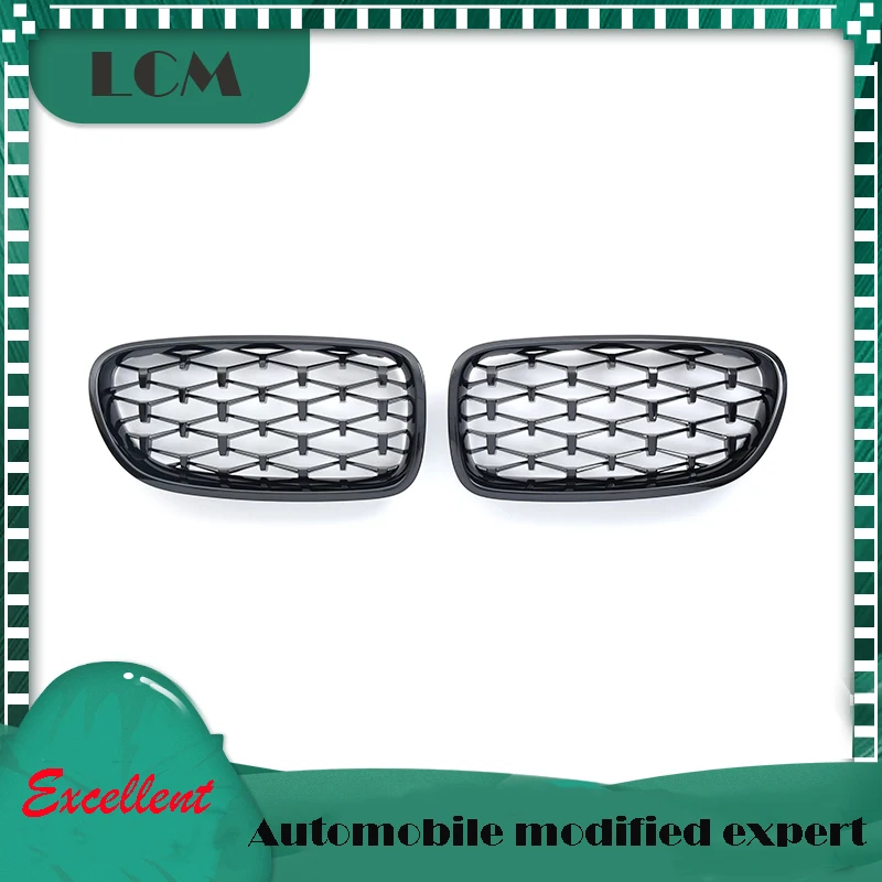 

2010-2018 For BMW 5 Series F10 F18 520i 523i 525i 530i Grill ABS Diamond Black/Silver/Chrome Front Bumper Kidney Grille Overlay