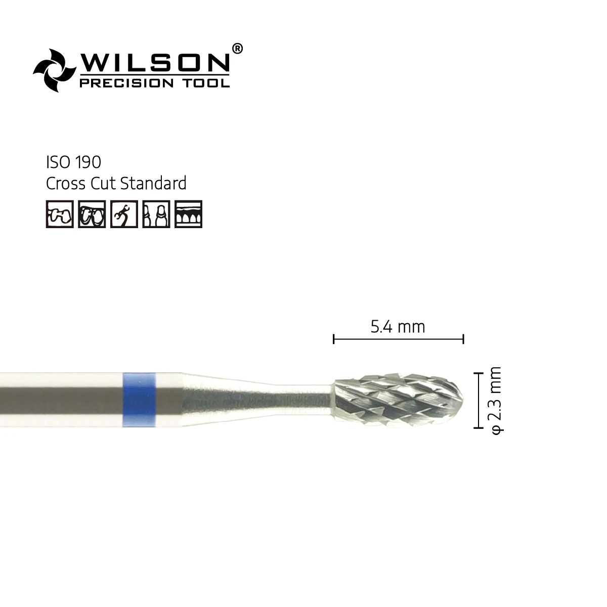 WilsonDental Burs 5000335 Tungsten Carbide Dental Tools for Trimming Plaster/Acrylic/Metal