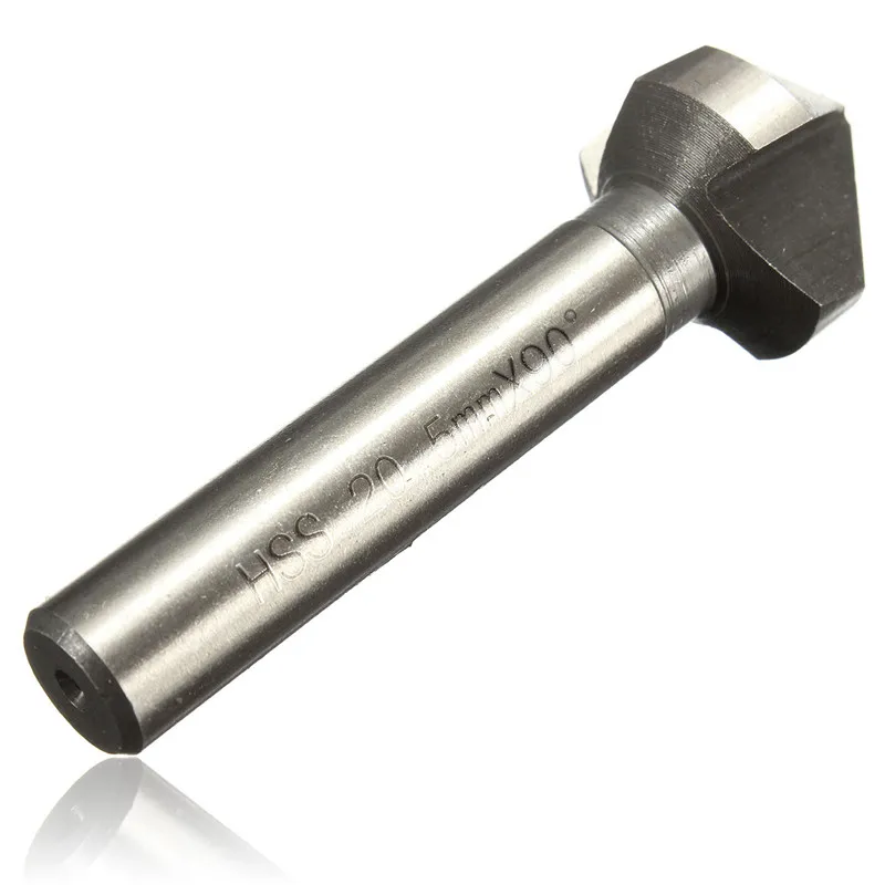 6Pcs 3 flauto 90 gradi HSS smussatura fresa strumento fresa codolo tondo svasatore sbavatura Set di punte da trapano 6.3-20.5mm