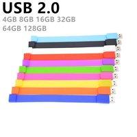 USB Stick 256GB 512G Silicone Bracelet Wrist Band 8GB 16GB 32GB 64GB 128GB USB Flash Drive Pen Drive Memory Disk Pen drives gift