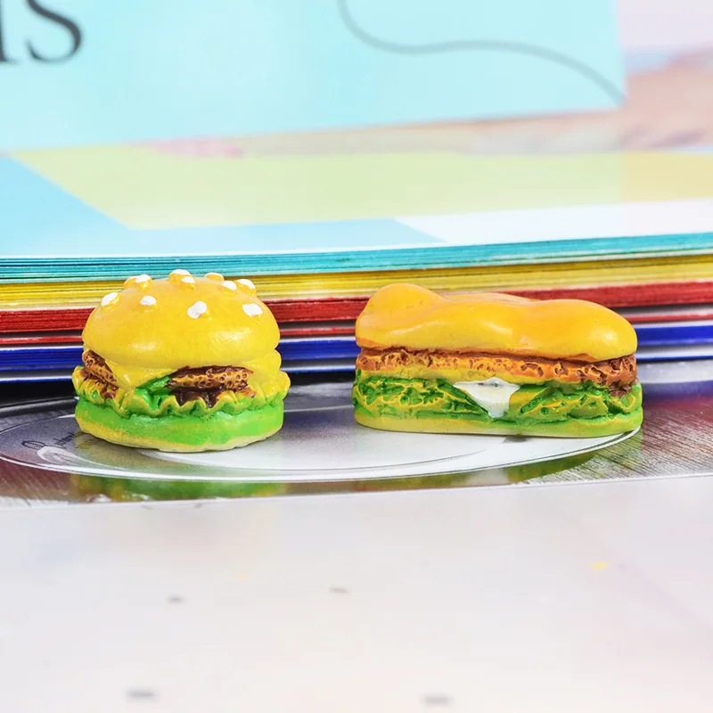 Resin Flatback Kawaii Simulation Food Hamburger For Filler DIY Cake Ornament Scrapbooking Decoration