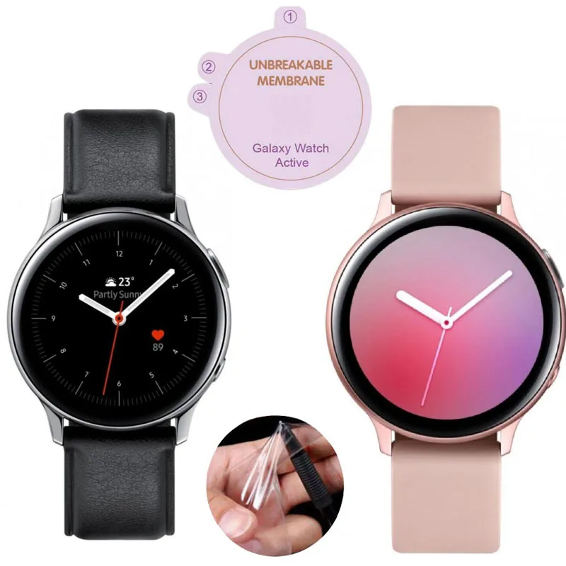 Hydrogel ป้องกันฟิล์มสำหรับ Samsung Galaxy นาฬิกา Active 2 40มม./44มม.Active2 SmartWatch Screen Protector เต็มรูปแบบ