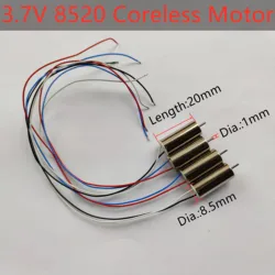 3.7V 8520 Brush Motor Strong Magnetic 8.5x20mm Coreless CW CCW Motor Indoor for DIY Micro FPV Drone Spare Parts