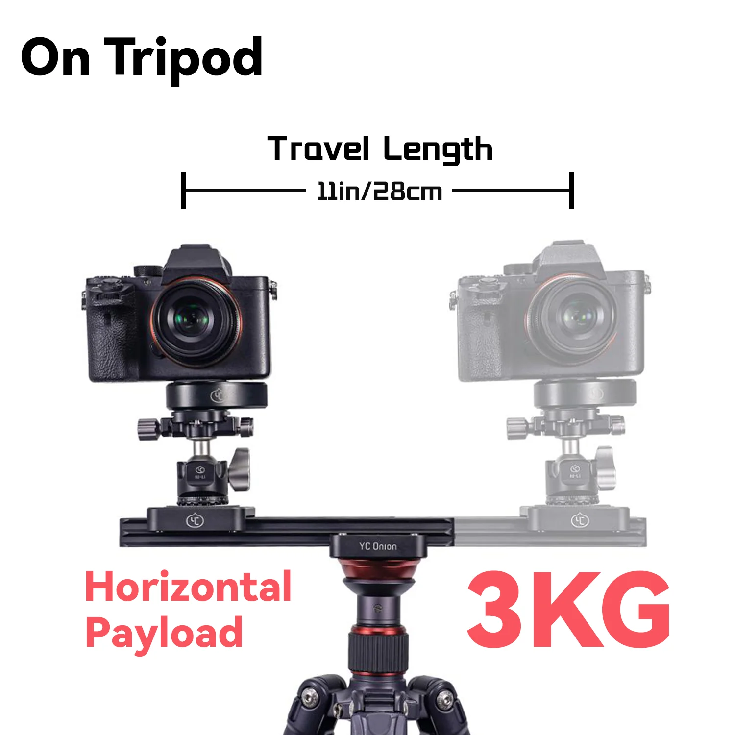 YC البصل الشوكولاته المنزلق للكاميرا DSLR الهاتف دليل صغير المحمولة المتزلجون استقرار للكاميرا 11in/28 سنتيمتر طول السفر