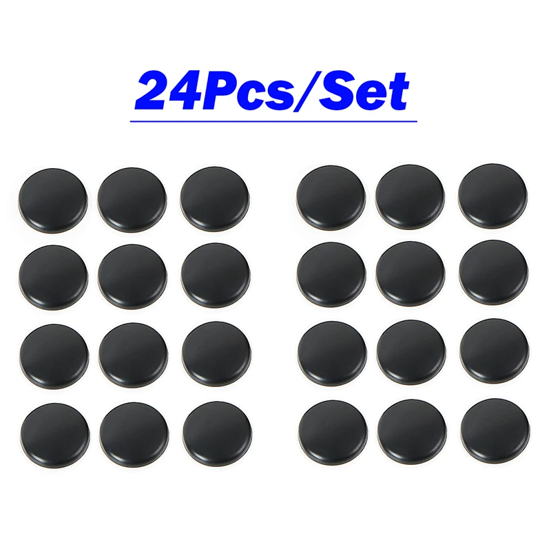 24Pcs Black Universal Car Door Lock Screw Protector Sticker Cover Scerws Cap Anti-Rust Accessories Interior Trim Covers Styling