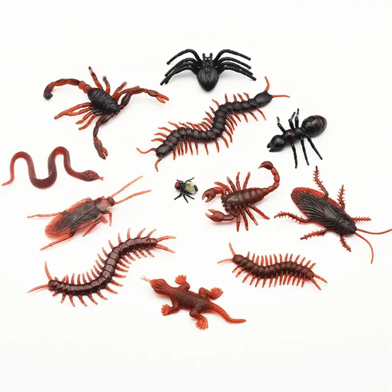 

30Pcs Fake Ants Simulated Insect Prank Toy Ants Spider Cockroach Fly Toy Figure Joke Toys Halloween Party Supplies