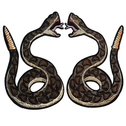 Embroidery Patches for Clothing Accessories, Cartoon Animal, Snake, Badges, Iron on Patches, Wholesale