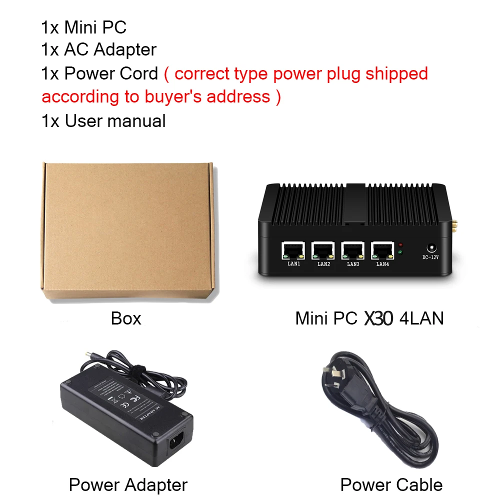 Imagem -05 - Xcy Firewall Pfsense pc J4125 Intel Celeron J1900 J4125 Roteador Portas Ethernet Windows 10 Pro Htpc Vga Fanless Linux Mini pc