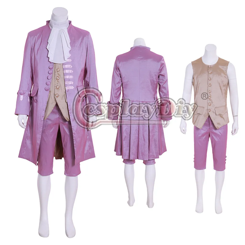 

Cosplaydiy 18th Century British Mens Purple Cosplay Suit French Outfit Military Prince Marie Antoinette Rococo Costume L320