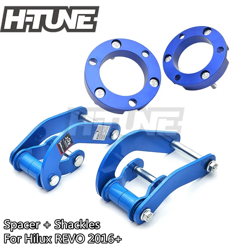 H-TUNE 4x4 Accesorios 25mm Front Spacer and Rear Comfort G-Shackles Lift Up Kits 4WD For Hilux REVO 2016+