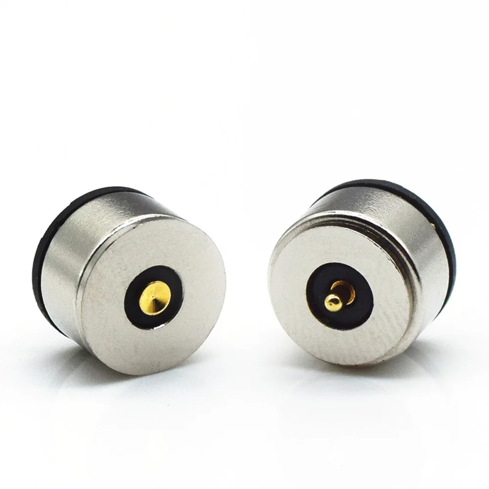 8mm 2pin Magnetic DC Smart Wate Cup Charging Connector 5V 2A High Current Strong Magnetic Pogo pin connector charging head Round