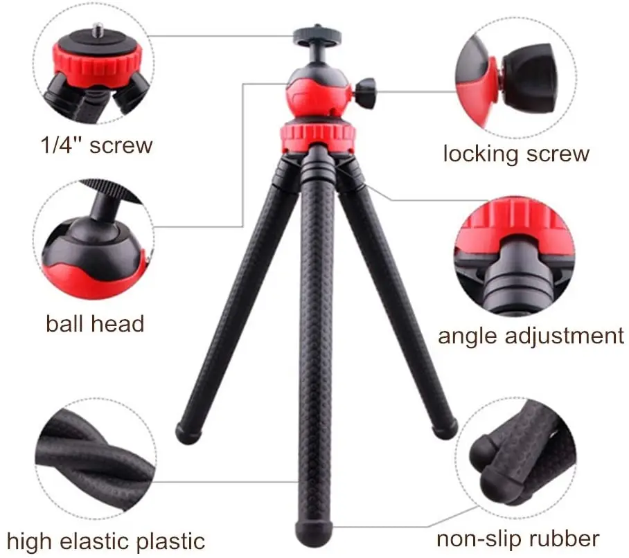 Mini Octopus Phone holder Flexible Aluminum Tripod for phone DSLR SLR Gopro Camera Selfie Holder for phone Remote Control