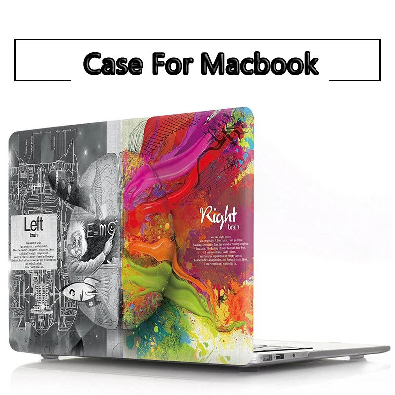 New Fashion Brain Pattern Hard Laptop Case for MacBook Air Pro Retina 11 12 13 15 Inch Case for Macbook A1707 A1706 A1708 Case