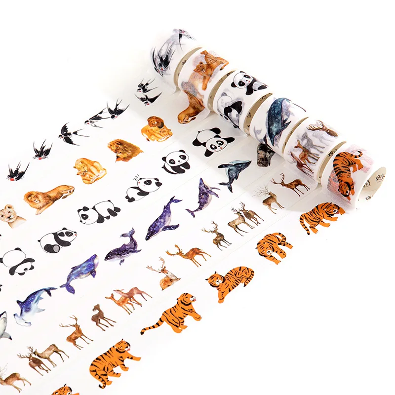 Whale Deer Animal Washi Tape 30mm Wide 2 Meters Long Cute Decorative Masking Tape For Scrapbooking Planners Diy Crafts Arts