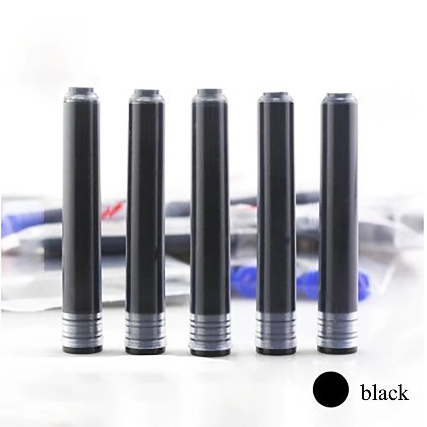 5pcs/lot Replaceable Black 3.4mm Caliber Pen Ink Bag For Office Student Writing Ink Sac Calligraphy Pen School Stationery Tools