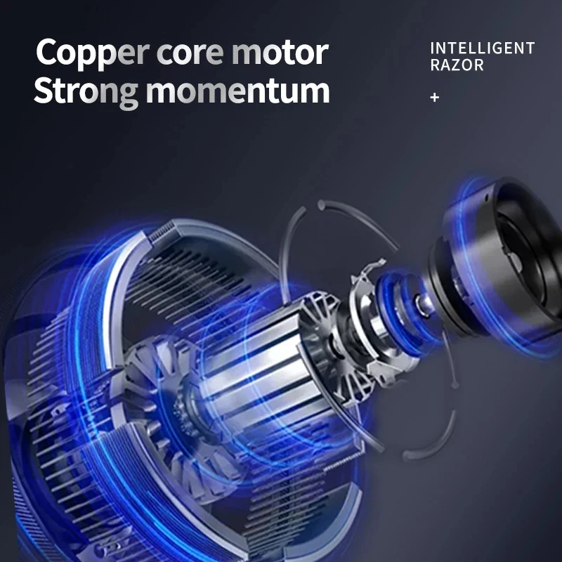 มีดโกน Usb เครื่องโกนหนวดไฟฟ้าแบบชาร์จไฟได้ Beard Razor Fully Washable Wet-Dry Dual Use Water Proof Fast Charging Portable