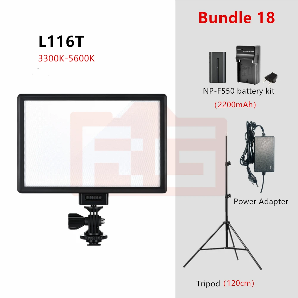 Viltrox L116T Led Video Licht Ultra Dunne Lcd Bi-Color Dimbare Studio Led Verlichting Lamp Panel Voor Camera Dv make-Up Vlog Tiktok - afbeelding 1