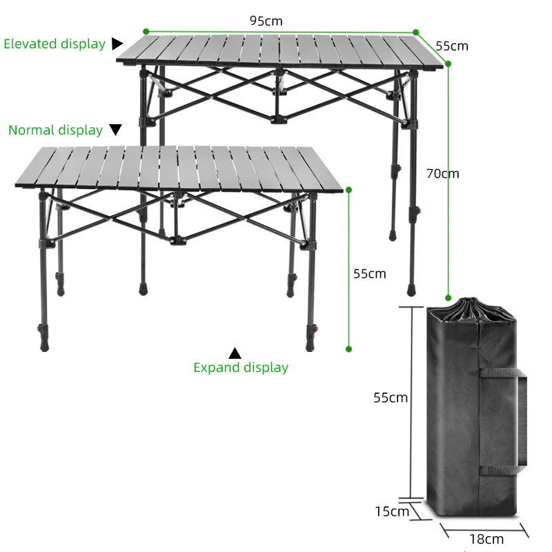 Outdoor Picnic Portable Folding Table Camping Kitchen Foldable Lifting Backpacking Equipment Lightweight Tourist Nature Hike