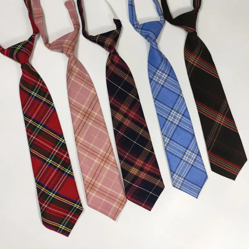 2020 Boy Fashion  Plaid Elastic Adjustable Ties School Wedding Tie Children Student Gravatas  33cm Lengt 7CM Width