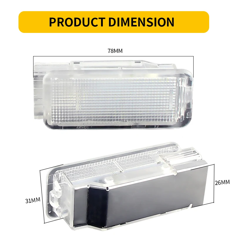 For Peugeot 1007 206 207 306 307 308 3008 406 407 5008 607 806 12V LED Trunk Luggage Interior Lights Boot Glove Box Lamp