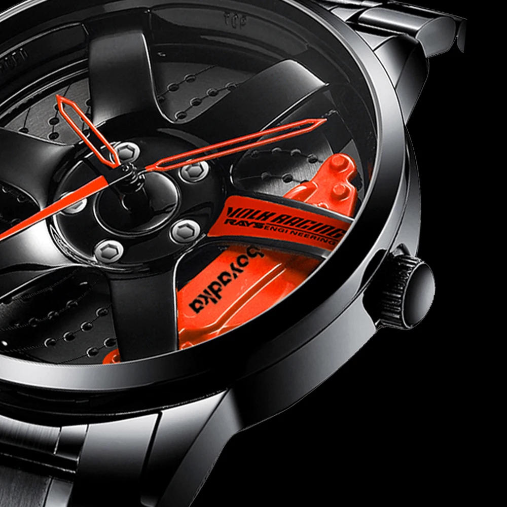 2021 BOYADKA Design Wheel Rim Hub Watch Custom Design Sport Car Rim Watches Waterproof Creative Cool Watch Men Relogio Masculino