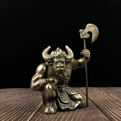 

Exquisite Brass Mixed World Ox Demon King Home Decoration