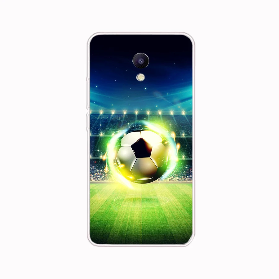 147SD   Fire Football Soccer Ball Soft Silicone Tpu Cover phone Case for Meizu M5 M5S M5C M6 M6S M6T Note Pro 7 Plus