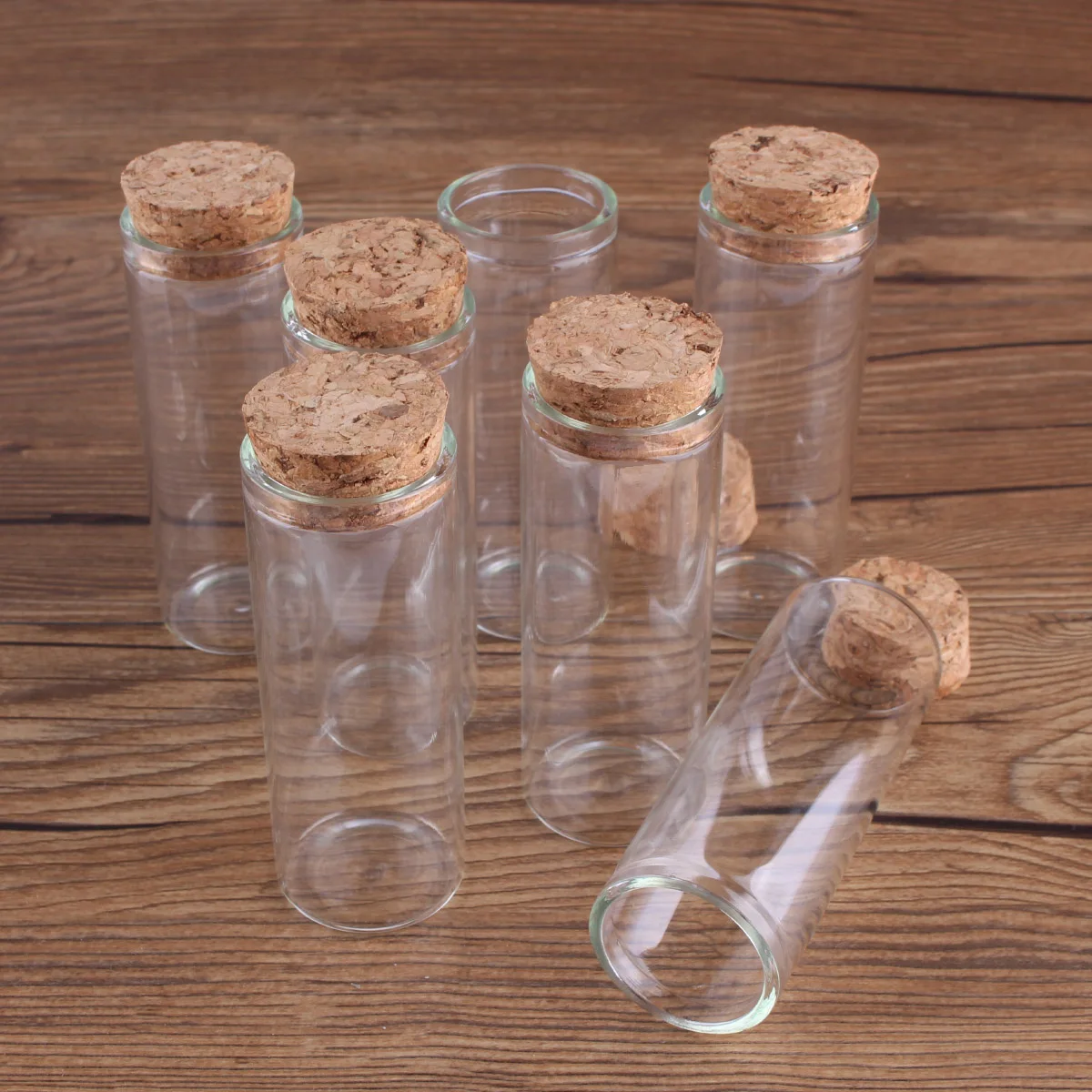 5pcs 40ml 30*80mm Glass tubes Glass bottle with Cork Lids Wishing bottles Glass Jars Spice Jars Test Tubes for Art Craft