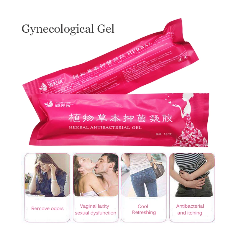 5pcs Chinese Herbs Vaginal Tightening Anti Inflammation Vaginal Clean Gynecological Gel Trichomonas Female SEX Health Nursing