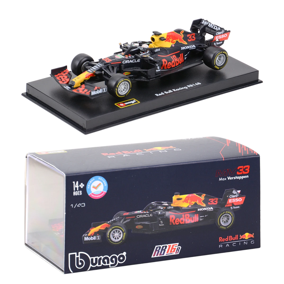 Bburago 1:43 2021 Redbull RB16B #33 #11 F1 Formula Car Static Die Cast Vehicles Collectible Model Racing Car Toys