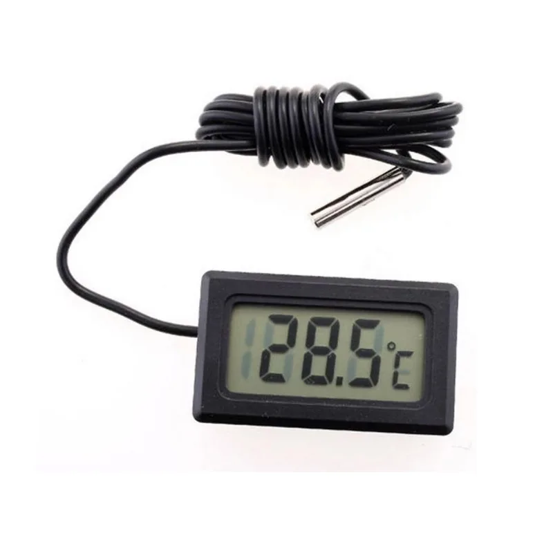 Accurate Embedded Electronic Digital Display Thermometer 1M Sensing Line Household Digital Electronic Refrigerator Thermometer