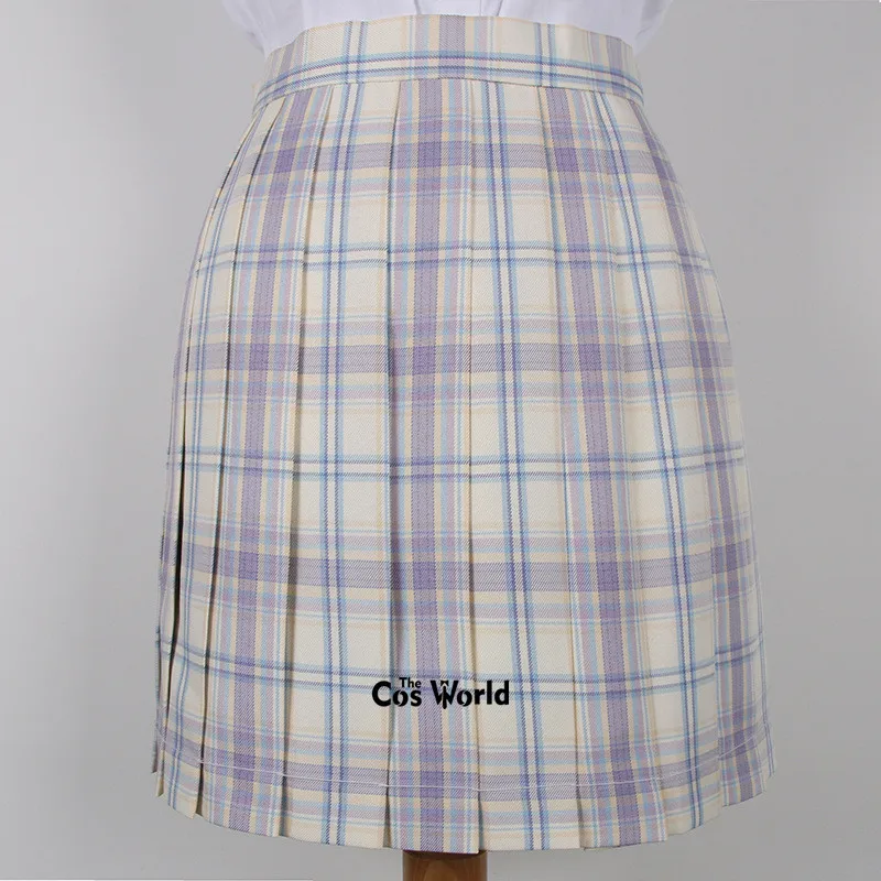 [Hoshino] Girl's Japanese Summer High Waist Pleated Plaid Skirts Women Dress For JK School Uniform Students Cloths