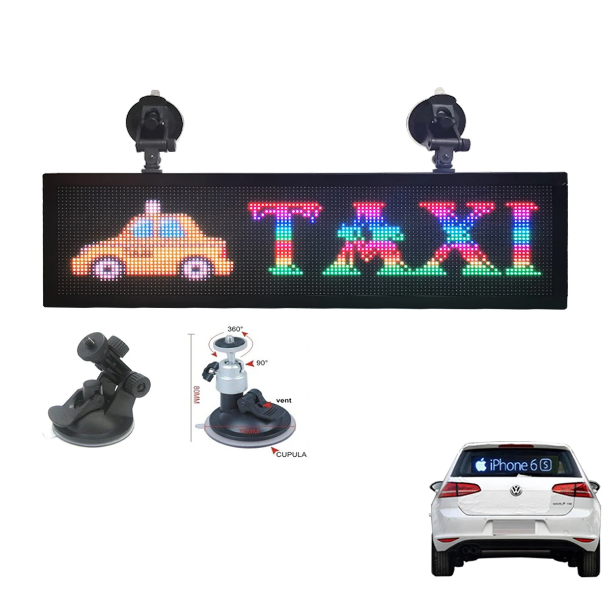 12v samochód P4MM 32*128 pikseli RGB znak Led kolorowy programowalny przewijanie informacji wielofunkcyjny panel wyświetlacza LED taxi