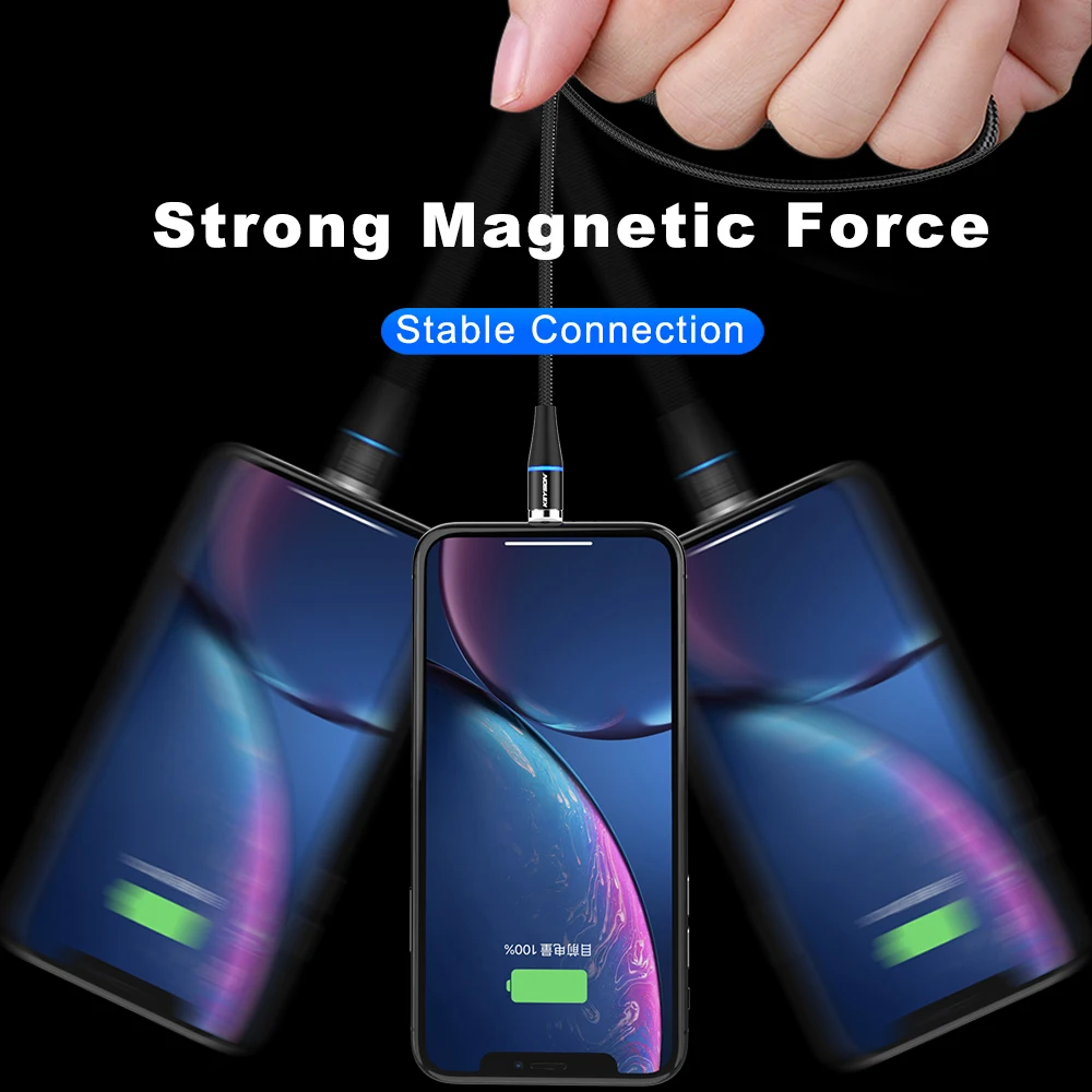 KEYSION 5A Magnetic USB Fast Charging Type C Cable for Samsung A52 Xiaomi Redmi Data Charge Cord for iPhone Huawei Micro Cable image 3