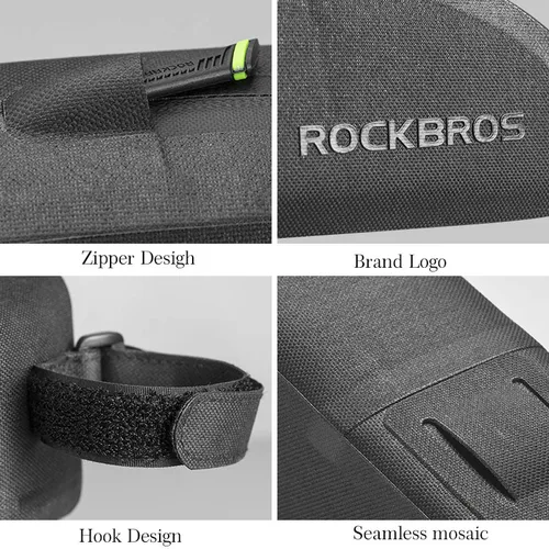 Imagen 2 del producto ROCKBROS-Bolsa de almacenamiento para bicicleta, Alforjas para marco superior, tubo frontal, resistente al agua, accesorios para ciclismo de montaña y carretera