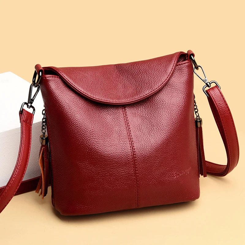 Soft Leather Crossbody Bags for Women 2024 Luxury Handbags Women Bags Designer Female Casual Hand Shoulder Bag bolsos de mujer