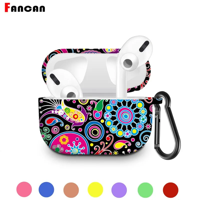 غطاء لجهاز Airpods Pro مصنوع من السيليكون لطيف بطباعة على شكل Airpod 3 سماعات Air Pods 3 ملحقات مزودة بسلسلة مفاتيح Airpods 3 حالات