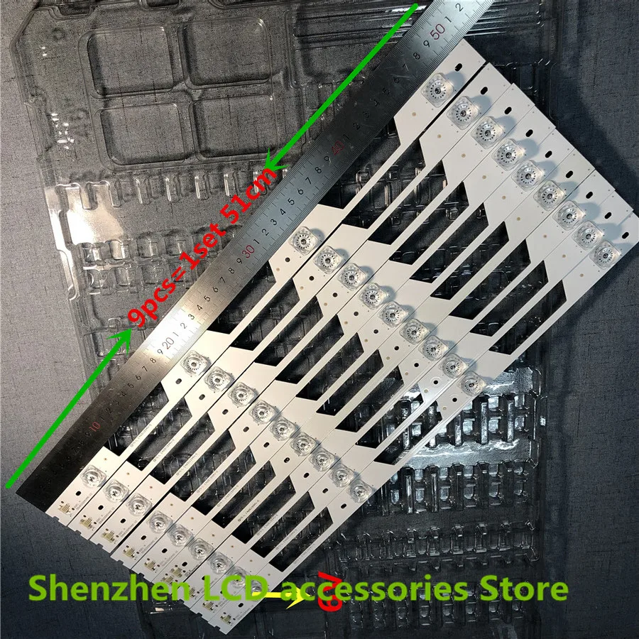 

18pcs=2set FOR NEW 4LEDs y55A580 LCD TV backlight bar 55P1 A 55HR330M04A0 V2 4C-LB5504-HR05J 51CM 100%NEW