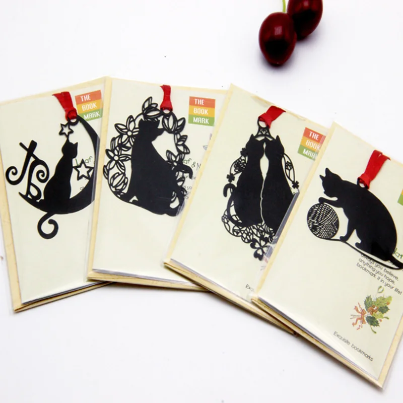 1pc Black Cat Butterfly Bookmark DIY Accessories Book Mark Page Folder Office School Supplies Student Stationery