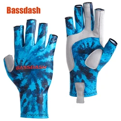 Bassdash Fishing Fingerless Gloves ALTIMATE UPF 50 UVProof Men Lightweight Gloves Quick Dry Gripping Palm for Hiking Cycling