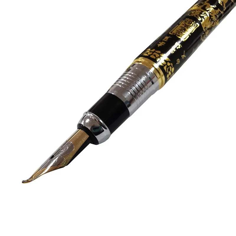 Fine Fountain Pen 1 Pen Plus Two Nibs Chinese Classical Style Calligraphy Write Signature Gift Pen Student Stationery Office