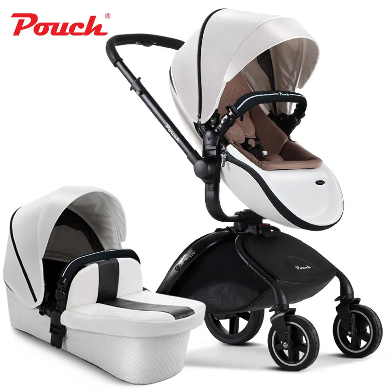 Pouch Light Luxury Baby Stroller High Landscape Shock Absorption Folding Children's Stroller Can Sit and Lie on The Baby Car