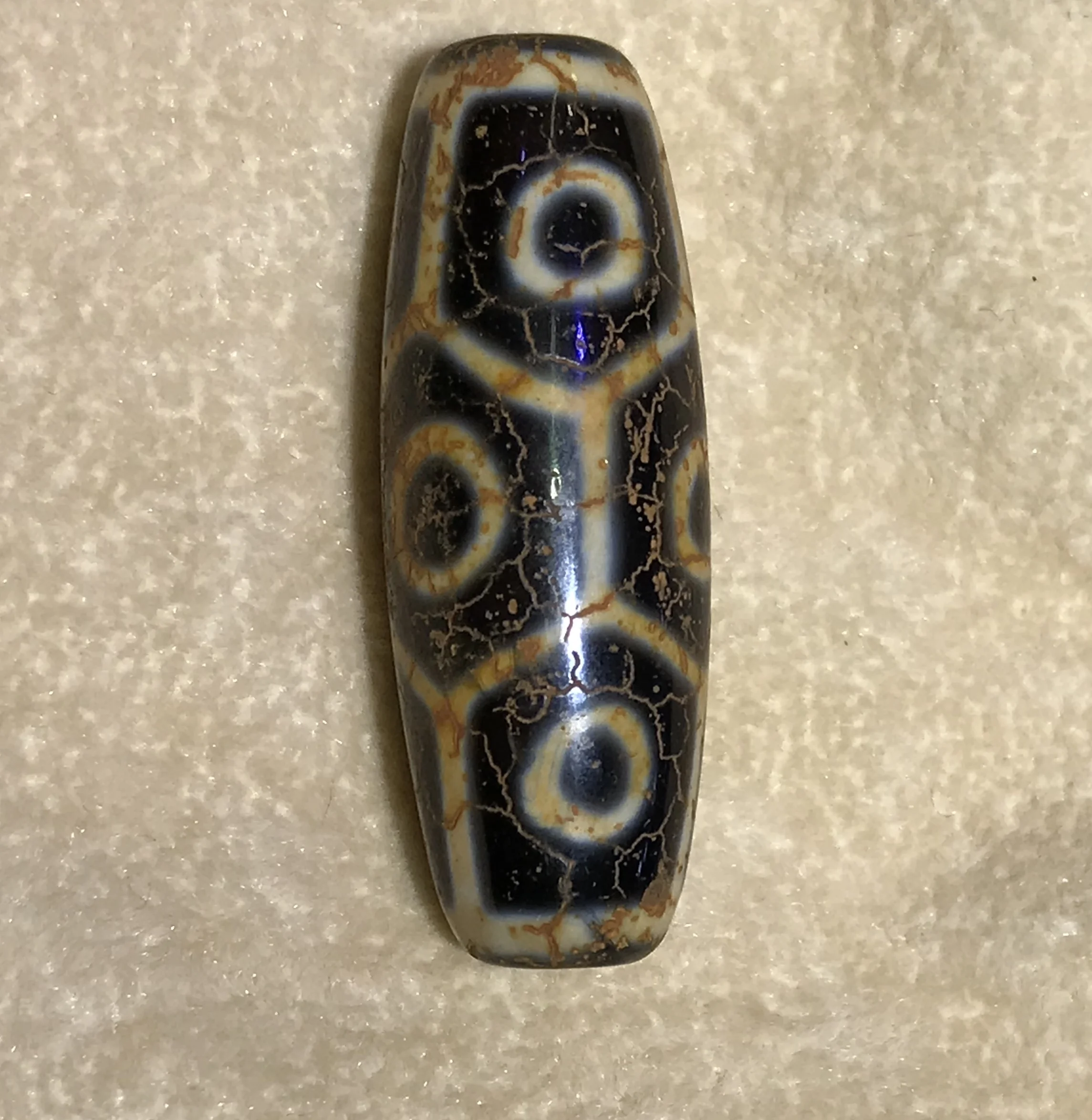 Rare Magic Tibetan Old Agate Turtles shell Vein 9 eye dZi Bead Amulet 40mm Pendant