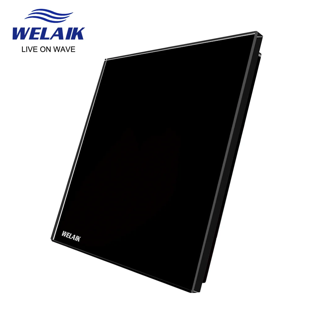 WELAIK European Standard 80*80mm Crystal Glass Blank Filled Panel  A19BKW1
