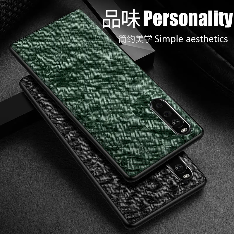 PU leather case for Sony Xperia 10 lll, case for the edge of the edge, high quality